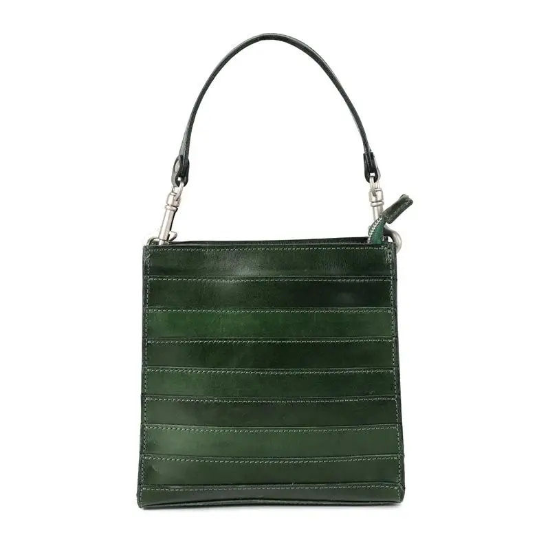 thumbnail image 1 of Bolso de mano cuadrado de piel de vaca curtida vegetal de estilo retro para mujer, moderno y versátil, bolso cruzado de un solo hombro a la moda, 1 of 5