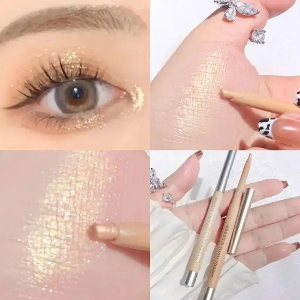 

Korean Eyes Pencil Shiny Glitter Eyeshadow Pen Eyeliner Pen Pearlescent Eyelash Silkworm Lying Highlight Brighten Matte Mak T7M7