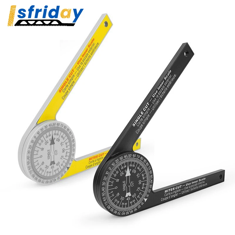 New Miter Saw Protractor Woodworking Scale Angle Tool Ruler With Pencil