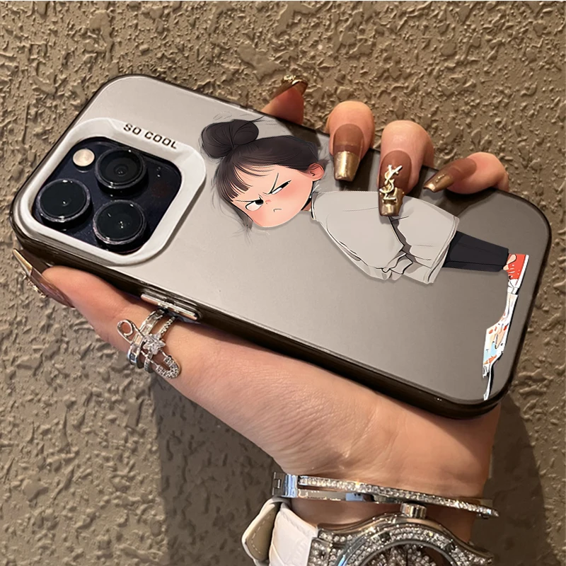 Lovely Angry Little Girl Phone Case Cover