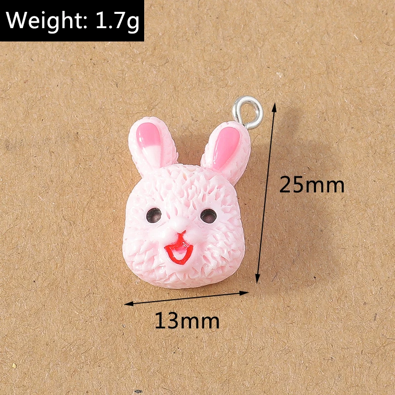 15 Stück zufällige Mischung, niedliche Harz-Tier-Blumen-Charms-Anhänger für Ohrringe, Halsketten, Armbänder, DIY, Kinderschmuck, Geschenkzubehör – Detail 20