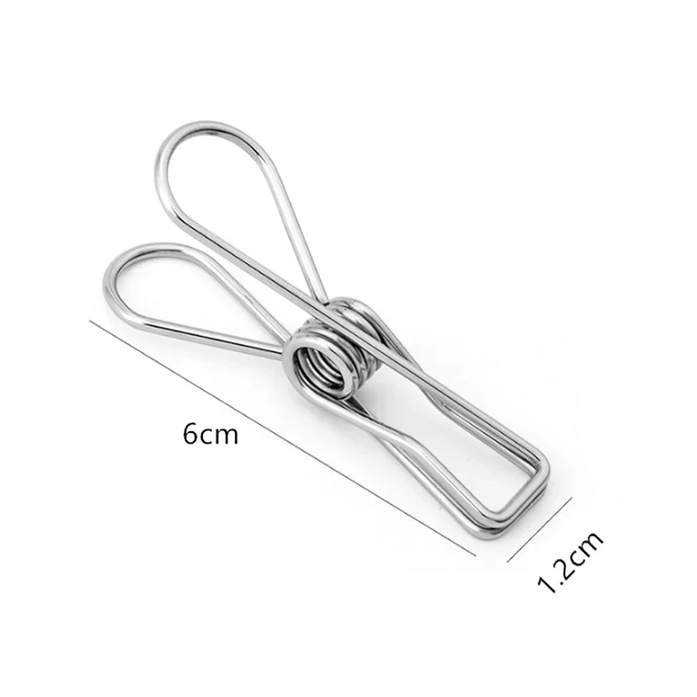 

Pegs Multipurpose Clothespin Sealing Holders Clothing 100pcs Pins Clothes Clip Steel Clips Household Stainless Clamps