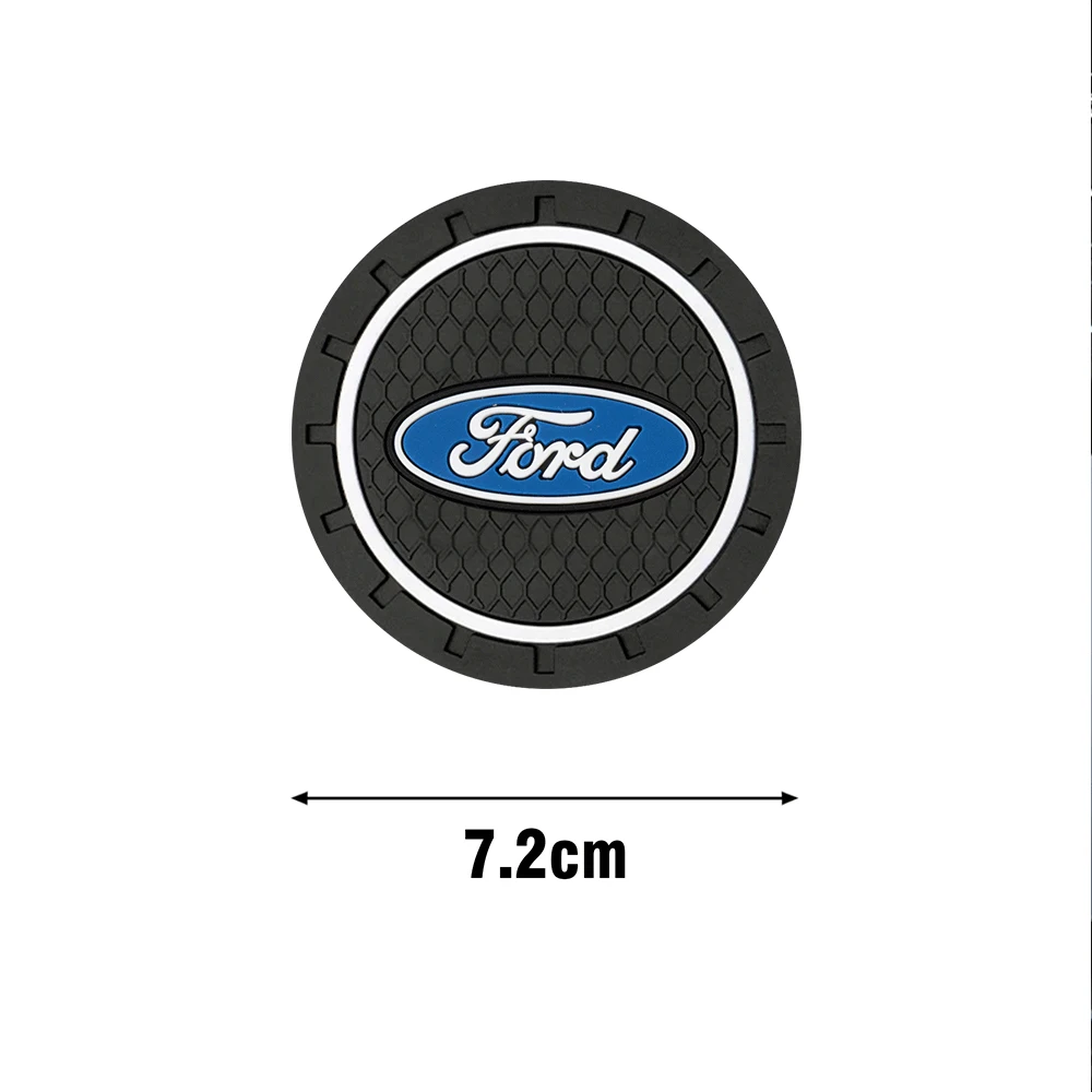 Ford Focus ST Ranger Mondeo Kuga Ecosport Fiesta Kuga S-MAX Fusion Car Coasters Rubber Water Cup Bottle Holder Anti-slip Pad