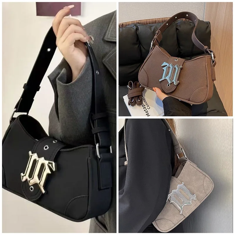 Girls Niche Retro Design Shoulder Bags Hot Sale Women New Daily Versatile Handbag Female Fashion Simple Suede Bags - 4