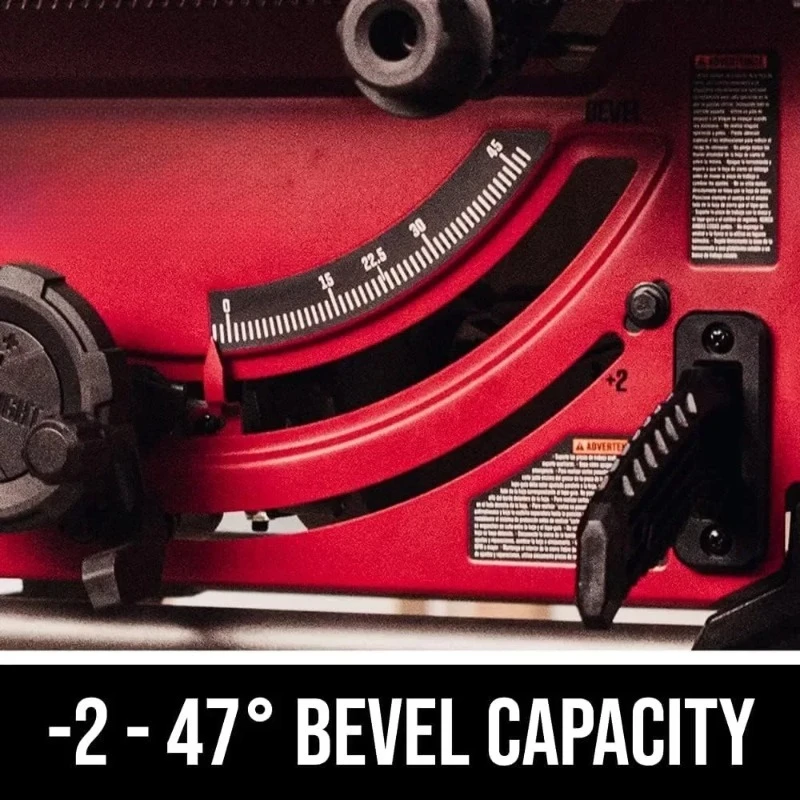 Only red 10 Inch A15 Amp Table Saw with Folding Stand for Jobsite TS6307-00