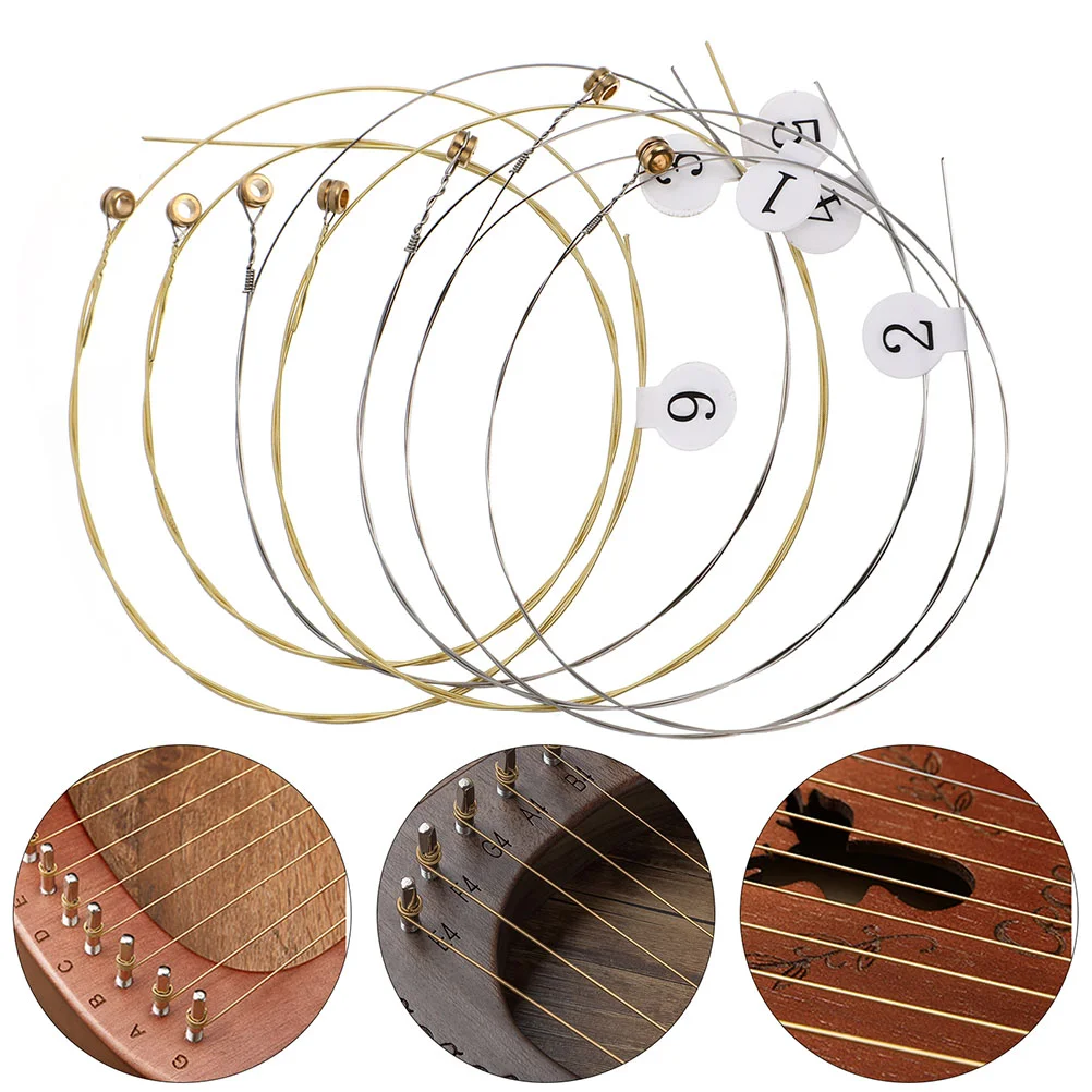 цена 10Pcs Lyre Strings Replacements Musical Instrument Accessories for Lyre