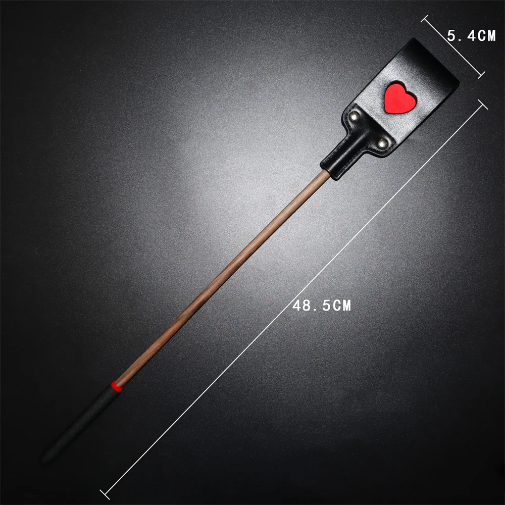 46CM Walnut Wood PU Leather Crop Flogger Racing Spanking Practice Horse Whip fo Horse Equestrian 3