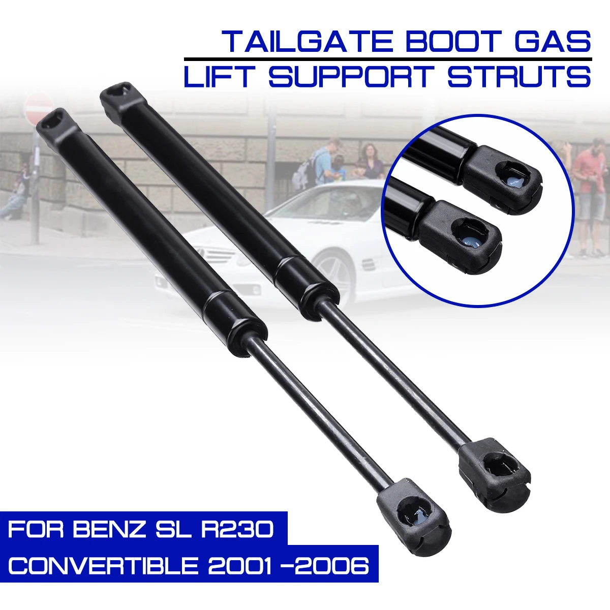 

Rear Trunk Tailgate Gas Spring Shock Lift Strut Support For Mercedes for Benz SL R230 Convertible 2001-2006 Rod Arm Bars Bracket