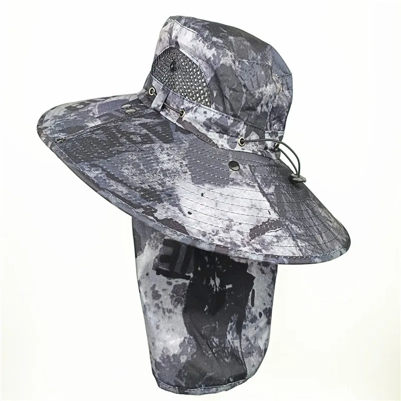 Sunshade hat Breathable Sun protection Men summer Anti UV fishing hat Big edge face Covering Mosquito proof Fisherman Sun fisherman hat,fishing hat