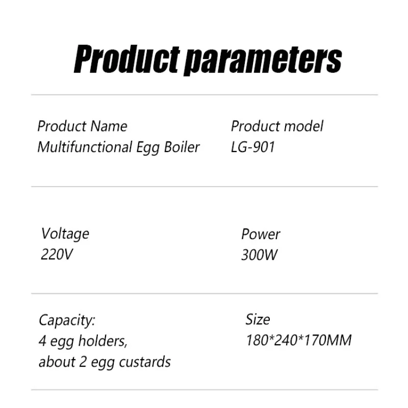 Household Multifunctional Breakfast Machine 6 Modes Automatic Power-off Egg Boiler Egg Steamer【CN 220V Plug】 6