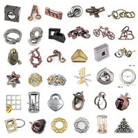 1 pcs Classic Alloy Unlocking Ring Unlocking Magic Puzzle Decryption Game Unlocking Novelty Children Toys Adult Toys 1