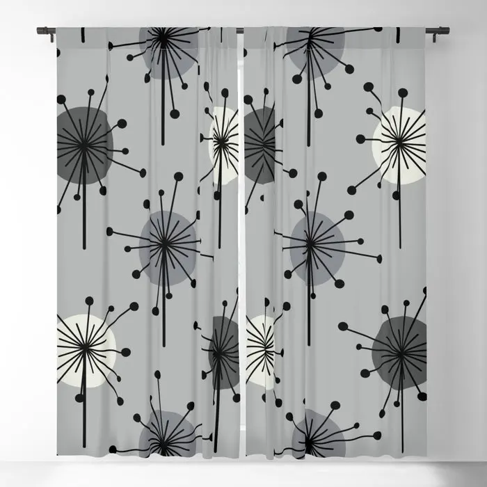 

Шторы блэкаут серого цвета в форме звезды спутника, оконные занавески с 3D принтом для спальни, гостиной, декоративные оконные принадлежности
