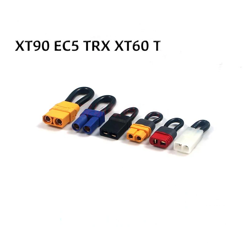 

1PCS Bind Plug Loop Connector Short Circuit battery Jumper Cable with T Deans XT60 XT60H XT90 EC5 TRX MPX Plug