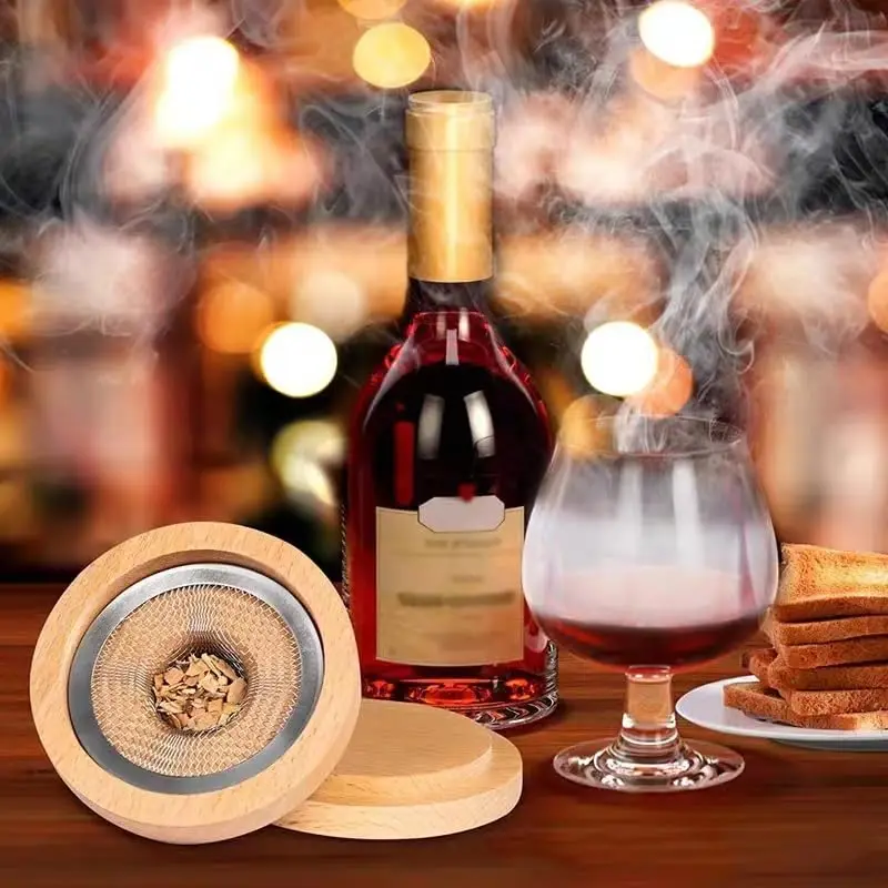 Cocktail Smoker Kit with Apple Cherry Oak Pecan Wood Chips for Bar Drinks
