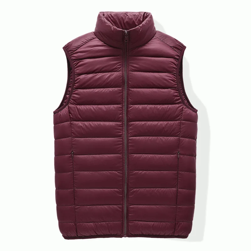 Men's Sleeveless Puffer Jacket New Autumn Spring Lightweight Water-Resistant Packable Men Down Vest Coat