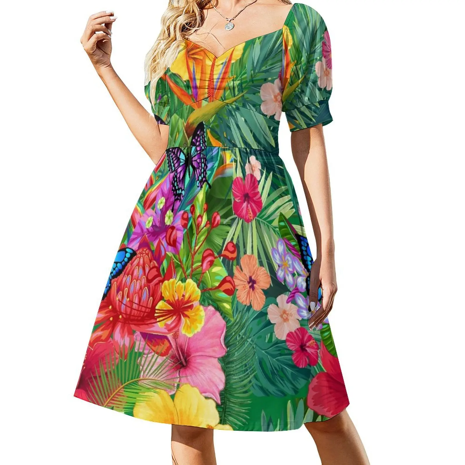 Vestido hawaiano aloha DISEÑO TROPICAL HAWAIANO Vestido de manga corta vestidos de manga larga Ropa de playa Vestido de noche para mujer Vestido