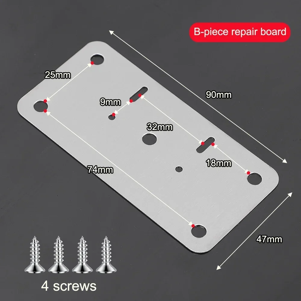 Hinge Repair Plate 2/8pcs Cupboard Door Hinge Mounting Tool Furniture Cabinet Hardware Stainless Steel Fixing Plate Kits hinge repair plate