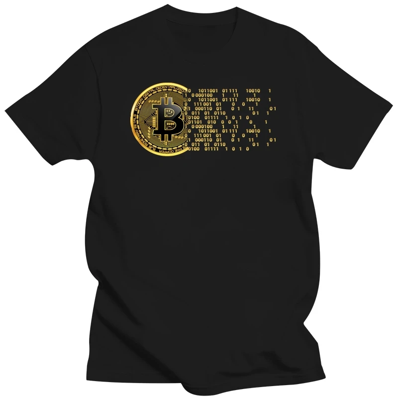 T-Shirt Bitcoin Dorata Per Crypto Currency Miners Black Vintage Shirt Moneta Standard