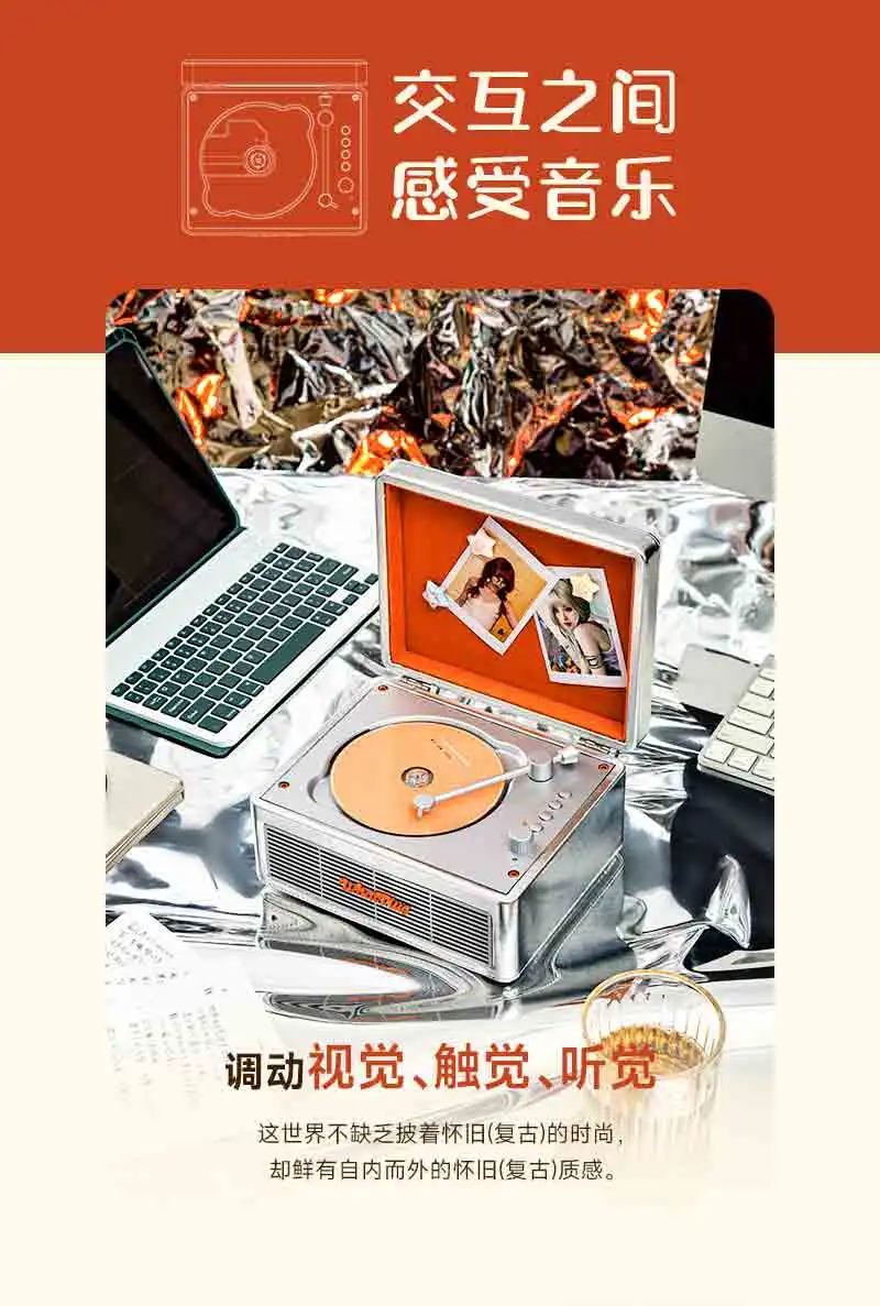 K-POP・アジア whatplus c300 WhatPlus C300 CD Player Bluetooth Audio Player Retro Gift