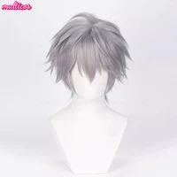 Jusqu'à la perruque de Cosplay Alien Stage Cosplay argent gris résistant à la chaleur cheveux spectacle de scène conique-con noël Halloween Anime perruques 4