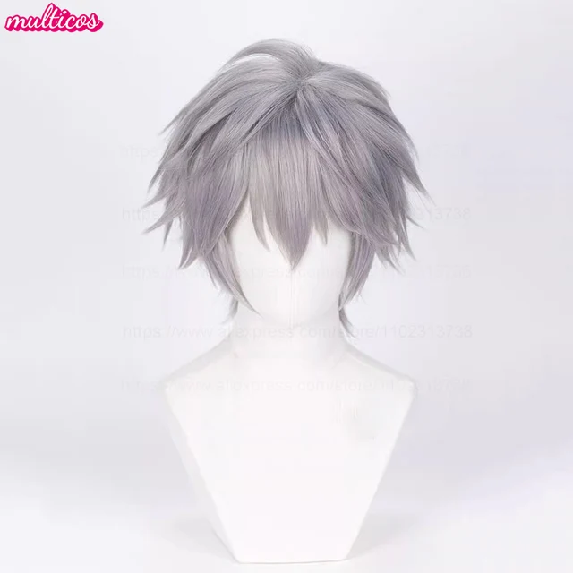 Till Cosplay Wig Alien Stage Cosplay Silver Grey Heat Resistant Hair Stage Show Conmic-Con Christmas Holloween Anime Wigs 4