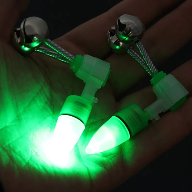 Clochette LED pour embout de canne - Alarme lumineuse avec clip et fixation permanente pour pêche nocturne