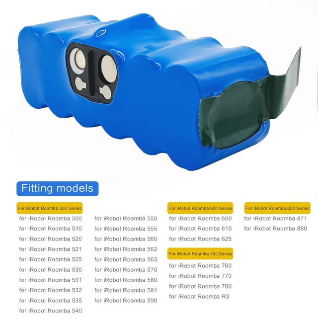 Batteria Per Roomba Ni-MH 3000mAh 14.4V - Ricambio Per Serie 500-800 - Foto 12