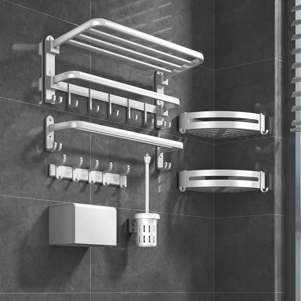 Bath Hardware Sets Bathroom Accessories Towel Rack Bathroom Shelves Paper Holders Toilet Brush Robe Hooks Hair Dryer Rack bathroom hardware set bathroom hardware accessories