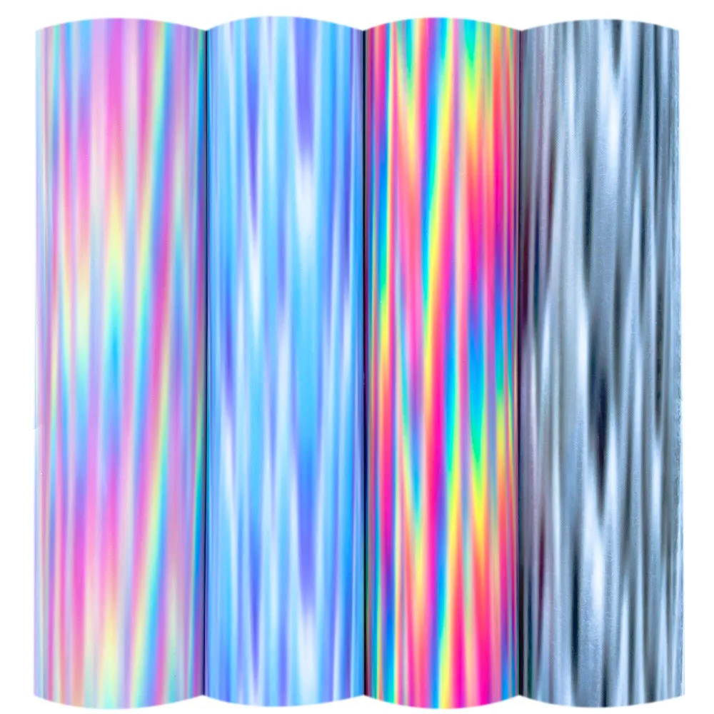 12"x10" 4pcs Neon Color Heat Transfer Vinyl Iron on Clothes Fabric Bag Decor HTV Bundle Sheets Vinyl DIY Sign Pattern for cut