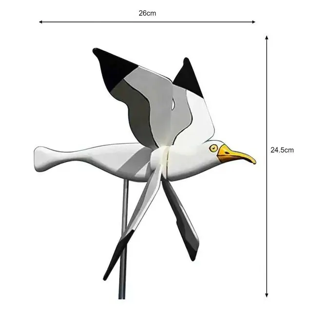 2022 Új Sirály Szélmalom Kert Kültéri Madár Ünnepi Dekoratív Szél Fonók Személyre Szabott Udvari Dekoráció Ajándék Kiegészítők - Image 6