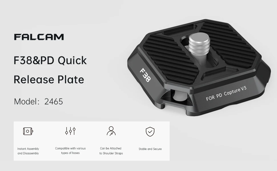 F38 And Peak Design Compatible Quick Release Plate 2465 Quick Release Bottom Pla