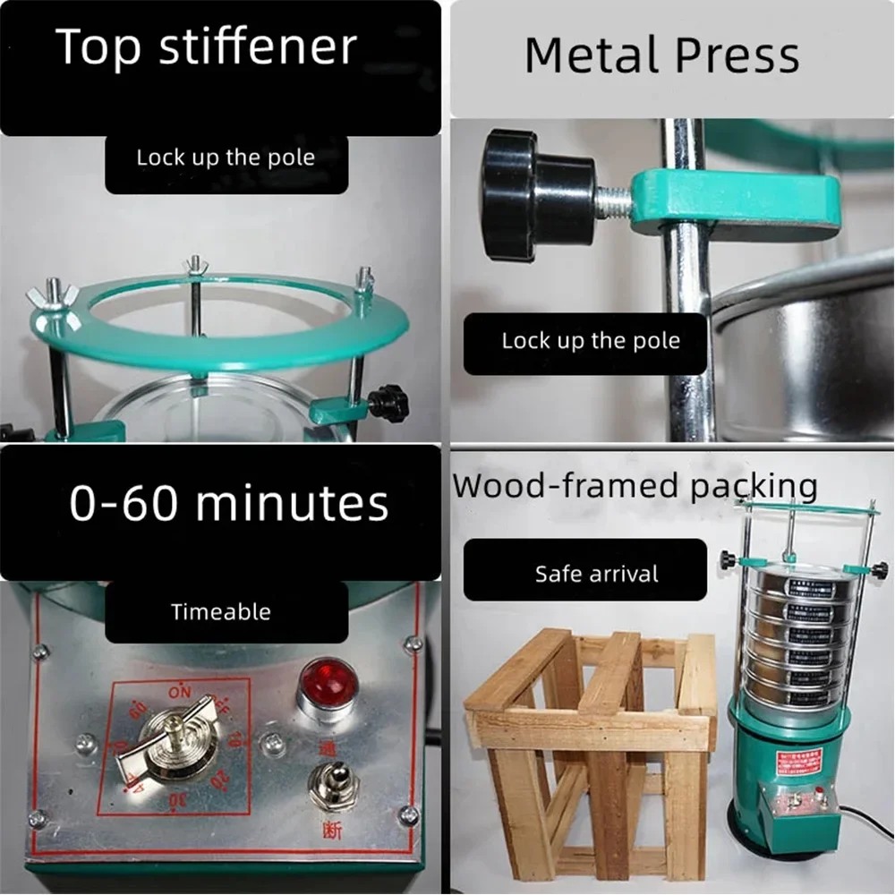 Electric Sieve Shaker Vibrating Machine 20CM Diameter for Laboratory Sieves Type