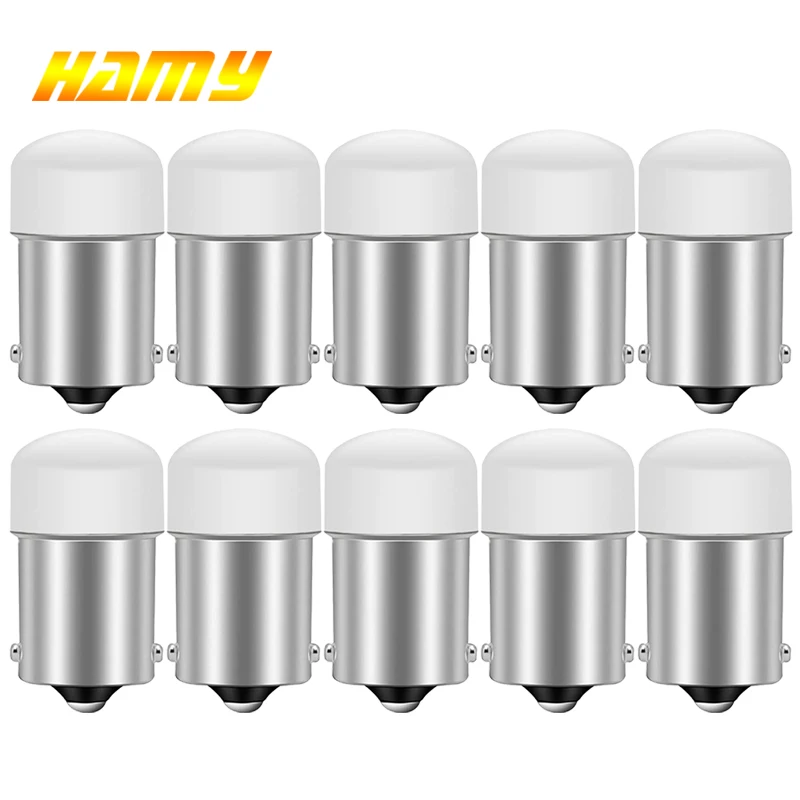 매우 밝은 흰색 1157 LED 전구, 자동차 방향 지시등, 역방향 브레이크 주차 램프, P21/5W BA15S 1156 P21W BAY15D, 12V 7000K, 1/10 개