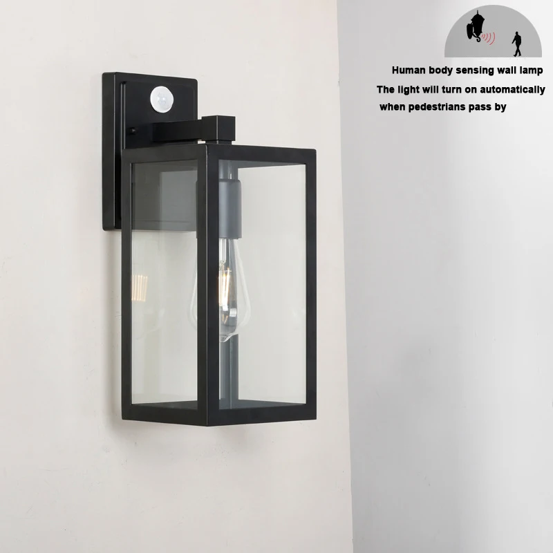 Human Body Induction Iron Wall Lamp Indoor And Outdoor Corridor Induction Wall Lamp Installation Of Automatic Lighting