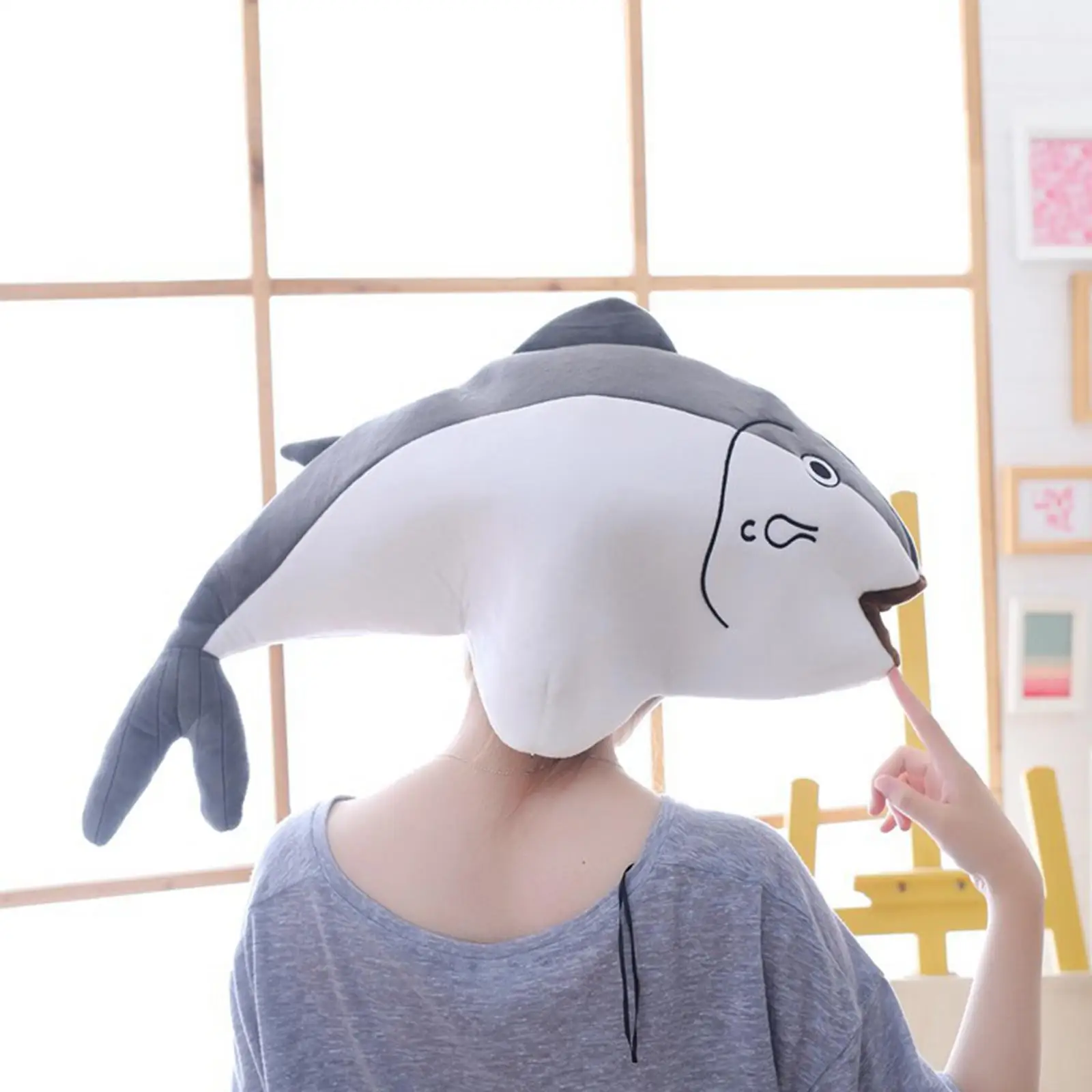 Cute Plush Fish Hat Animal Cosplay Headwear Party Supplies Decorations