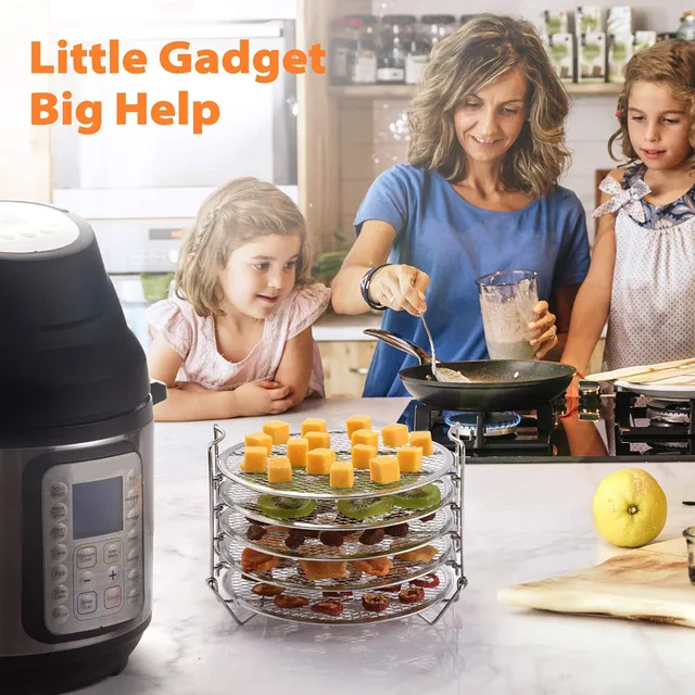 Dehidrator Állvány Rozsdamentes Acél Gőzös Air Sütő Tartozékok, Kompatibilisek Az Azonnali Edényű Levegő Ropogós Fedél 6 Quart - Image 6