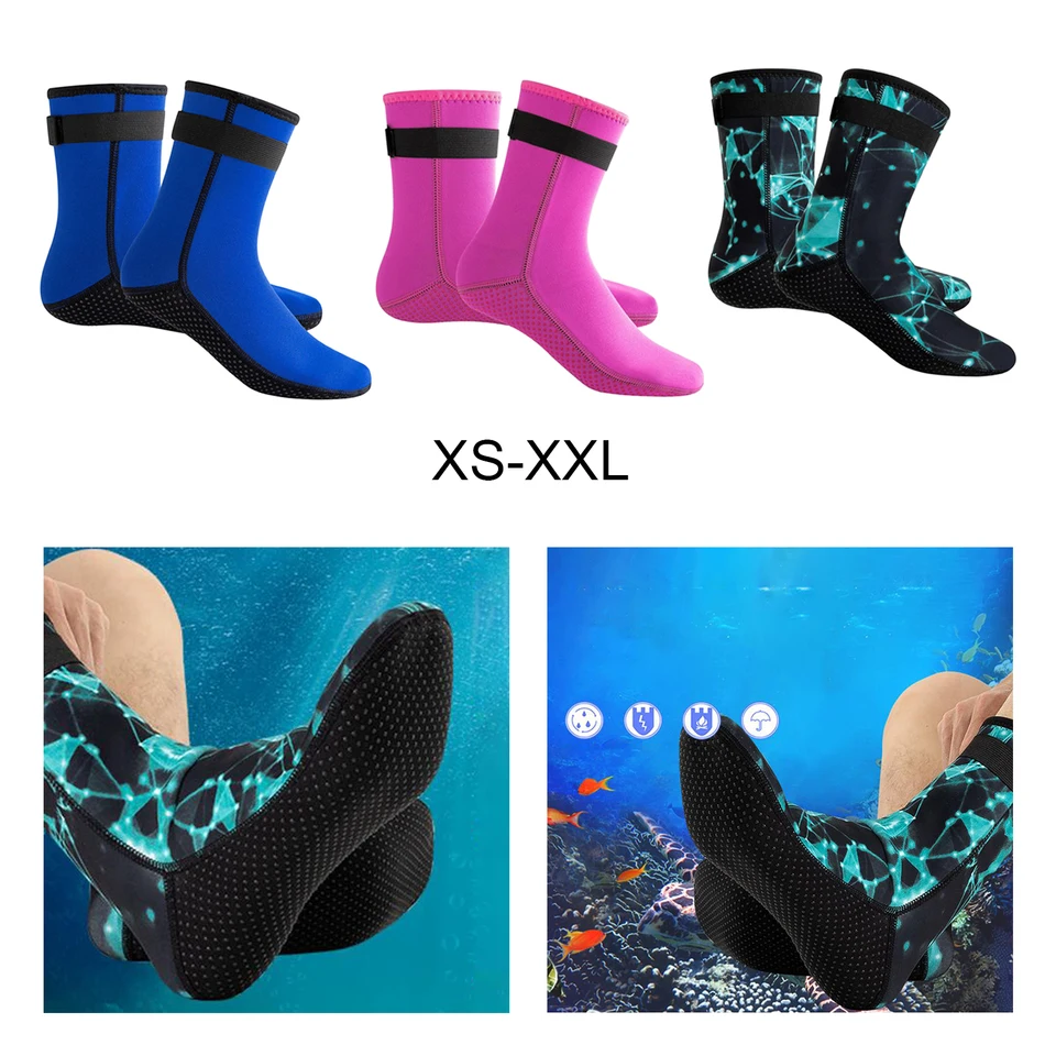 Chaussettes De Plongée En Néoprène 3mm - Antidérapantes, Thermiques - Pour Surf, Plongée, Snorkeling, Homme/femme