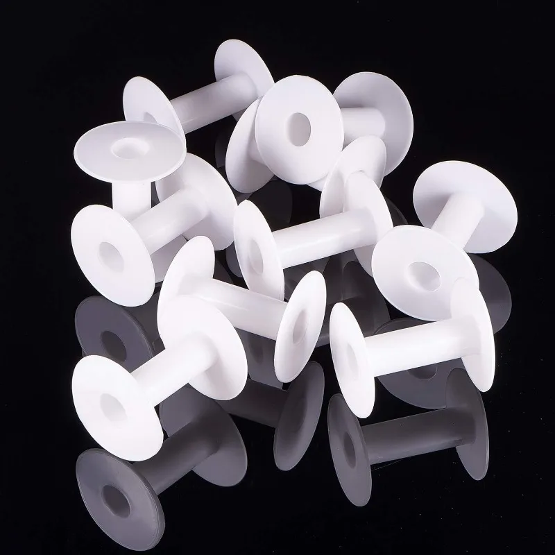 20pcs 3 Inches Plastic Empty Spools Wire Spools Thread String Bobbin for Craft Thread Cord Rope Wire Rope Chain