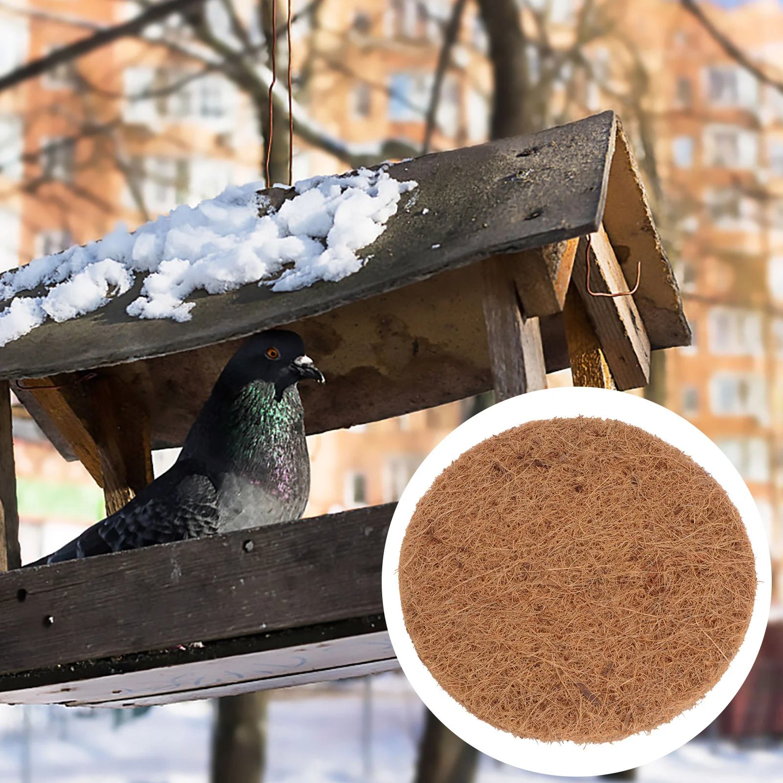 Pigeon Pet Supplies Nest Pad Dove Nesting Mat Breeding Bird Cage Pet Supplies Coconut Fiber Egg Pad Accessories bird cage accessories bird nest 10Pcs