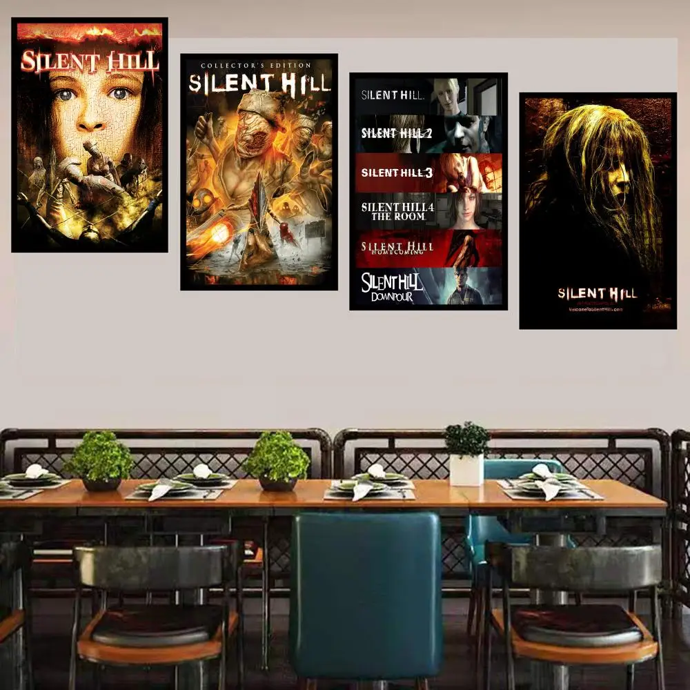 Silent Hill Poster Vintage Poster Sticky Whitepaper Sticker Diy Room Bar Cafe Room Wall Decor