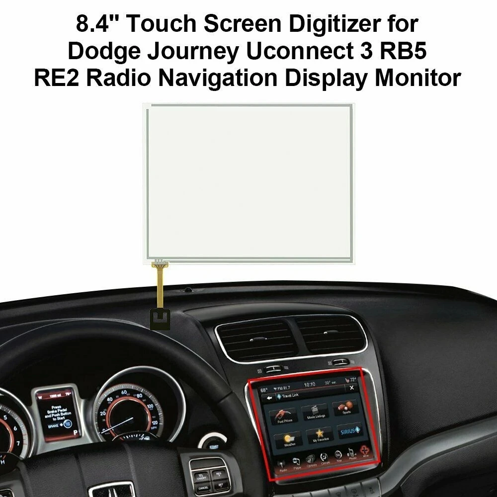 Digitalizzatore Touch Screen Da 8.4 "Per Dodge Journey Uconnect 3 Rb5 Re2 Radio Navi Unit