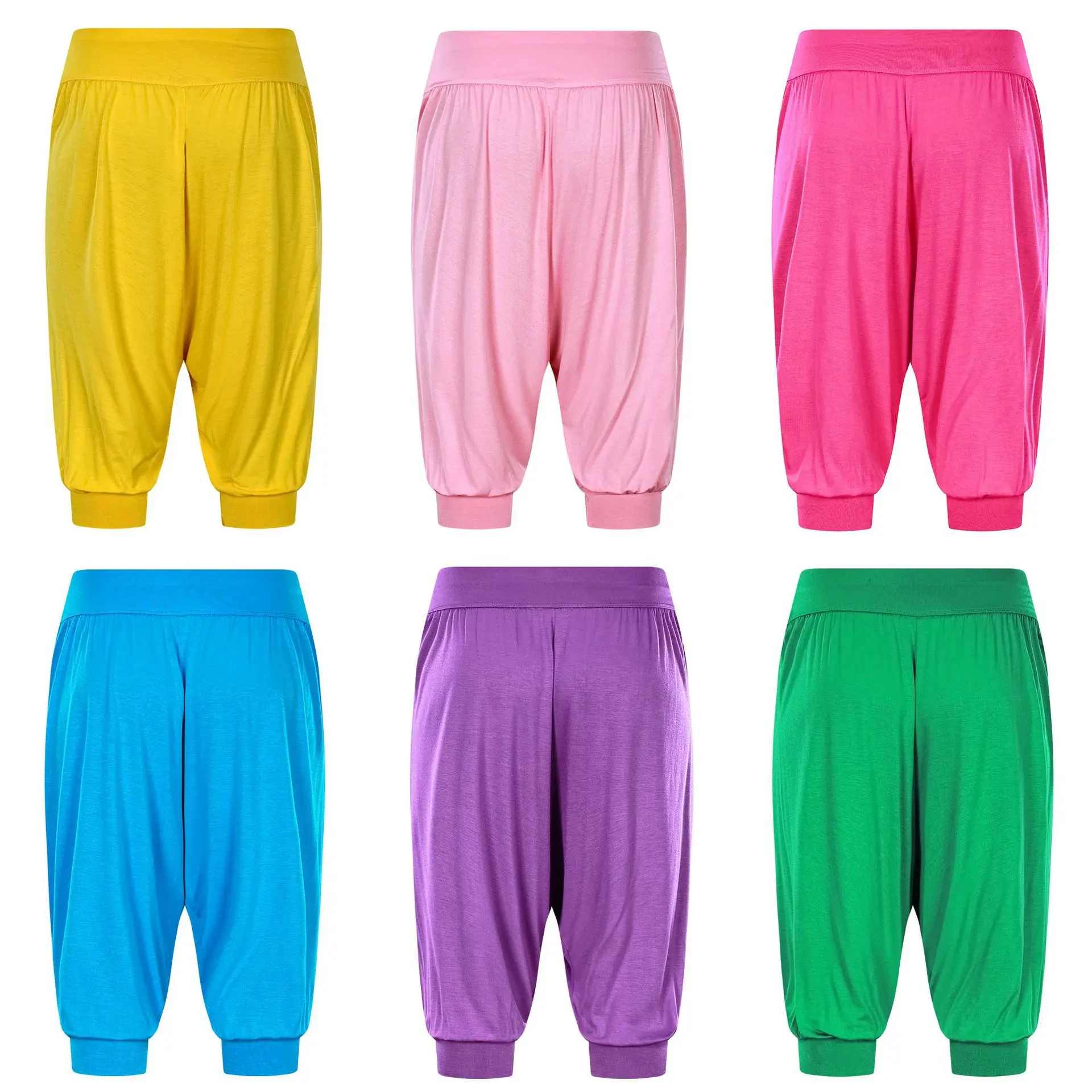 New Calf-length Yoga Pants Female Running Pants Large Size Loose High Waist Modal Sport Fitness Training
