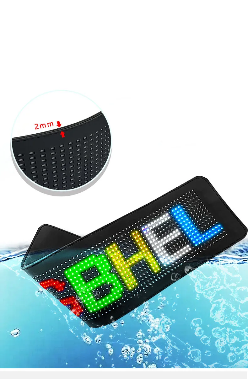 Flexible LED Panel Digital Messages Moving Soft LED Sign Board RGB Text  Matrix Module Screen Advertising Running LED Car Display - AliExpress