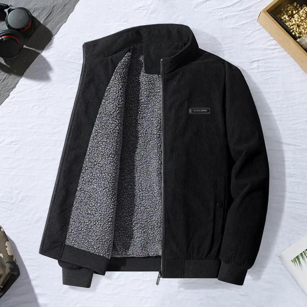 Winter Fashion Men's Jackets and Coats Outerwear 4XL PU Patchwork Stitching Self-cultivation Collar