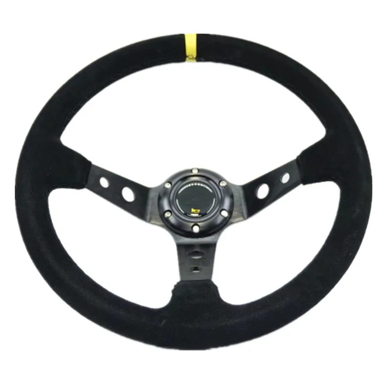 

Spsld Refitting Racing 14 Inch 350mm Deep Concave Drift Steering Wheel / Suede Steering Wheel