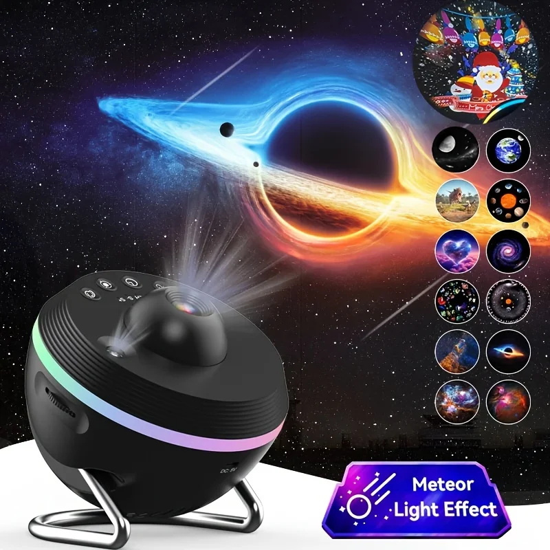 USB Power 13 in 1 Ultra Clear Galaxy Projector RGB Night Light Rotary Space Ball Projector Lamp for Bedroom Decor Birthday Gift