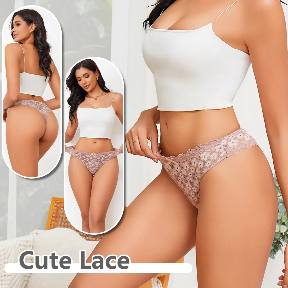 1Pcs Women Cotton Lingerie Sexy Thong Soft Fashion Panties Femme Design Underwear Pantys Underpant Lingerie Lace Intimates S-XL 3