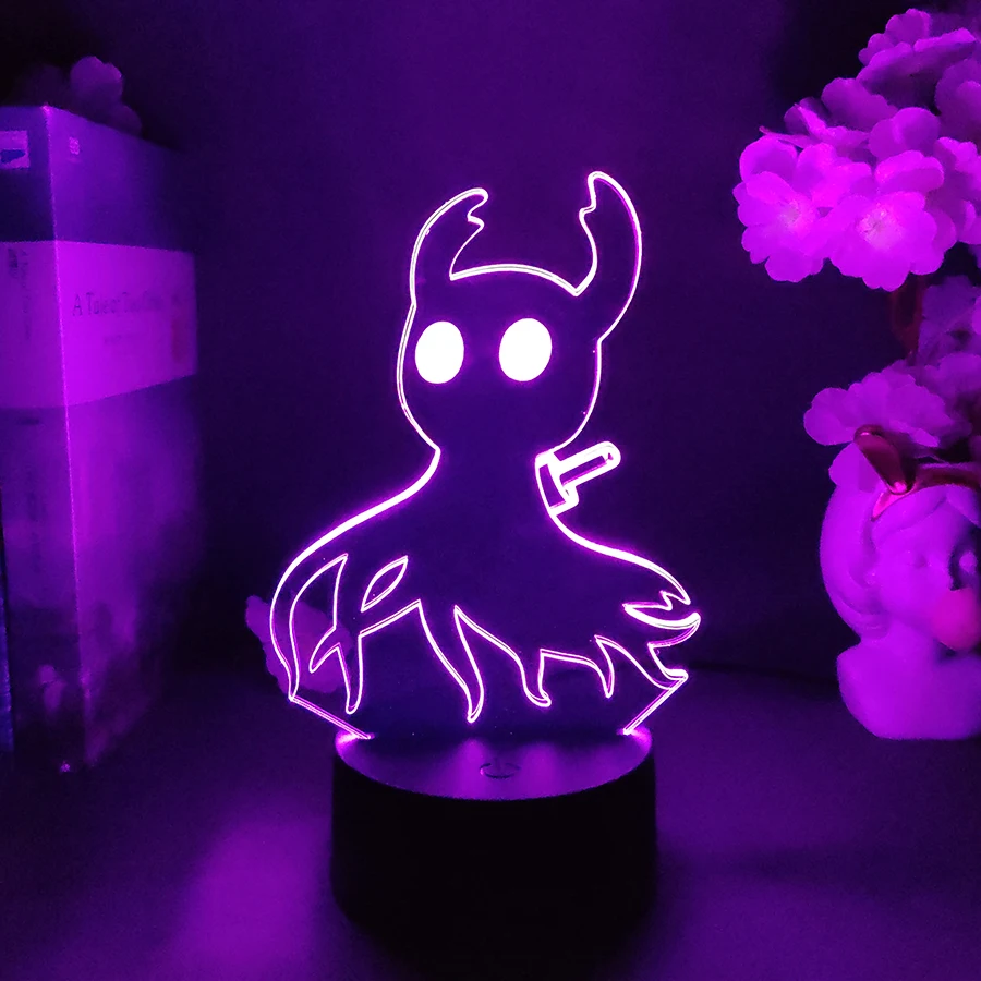 

Cool Hollow Knight Shade 3D Game Lamp Upward Lighting Acrylic Lights Kids Christmas Gift Lovely Present for Gamer Friends