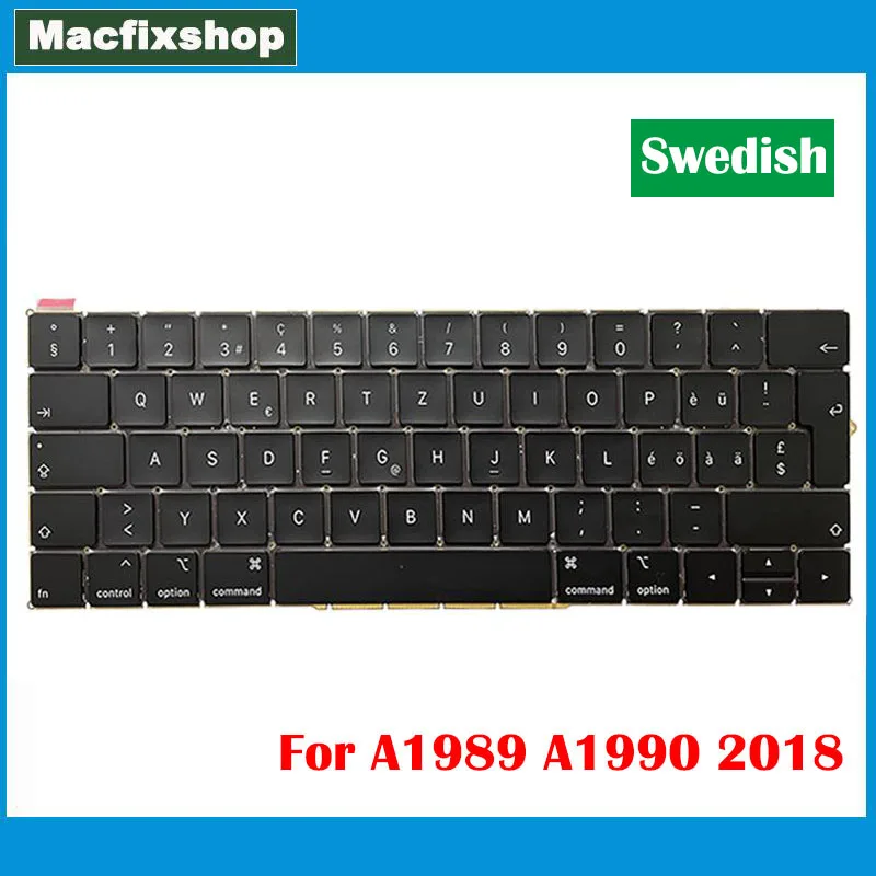 Tastiera Per Laptop A1989 A1990 Tastiere Svedesi Per Macbook Pro Retina 13 15 Pollici Svizzera Swiss A1990 1989 Tastiera 2018 Anno