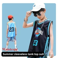 Maillot de basket-ball à séchage rapide pour enfants, chemise pour garçon et fille, uniforme d'équipe pour enfants sportifs, tenue de vêtements de rue pour enfants, beau 5